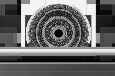 Ojo de Índigo · Simetría Neoplástica en blanco y negro
