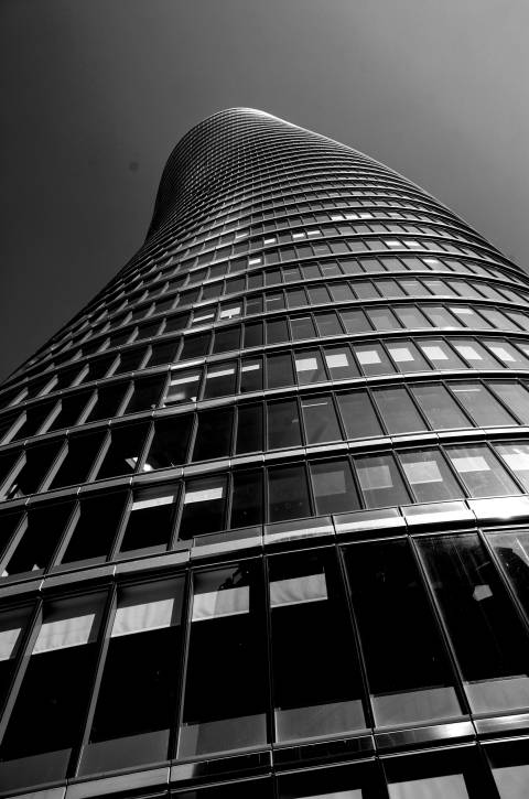 Espiral de Vidrio en blanco y negro