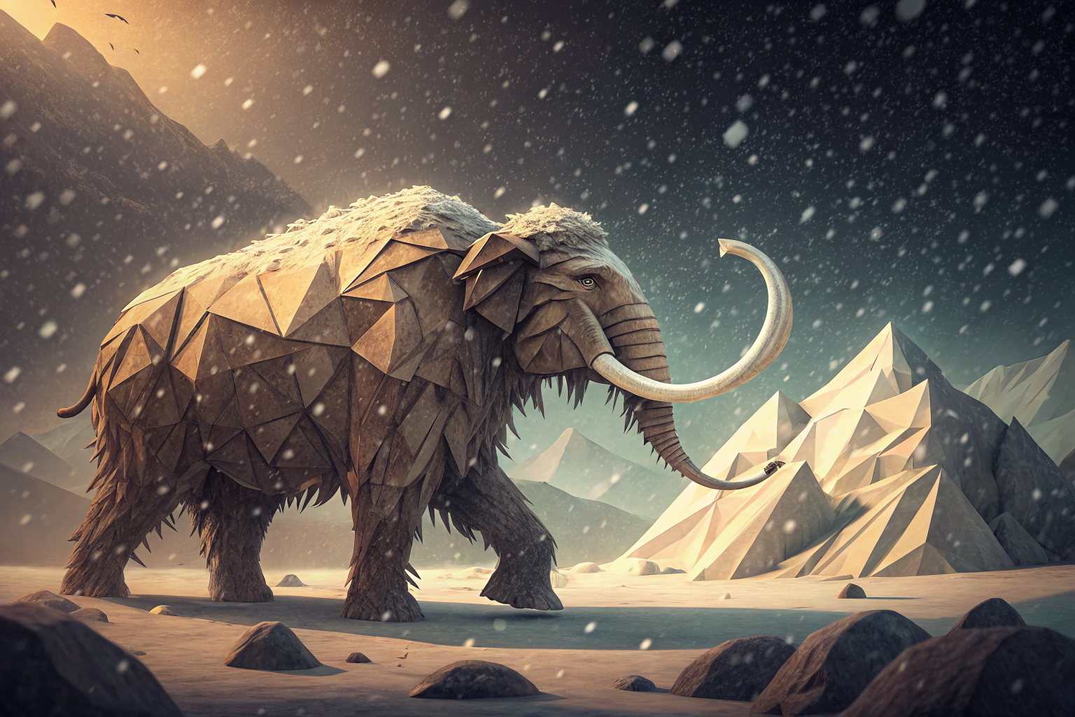 Mamut en la Ventisca Geométrica
