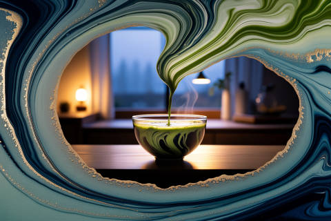 Vapor de Matcha al Anochecer