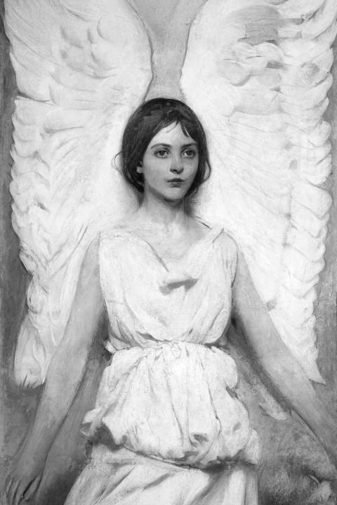 Ángel, Abbott Handerson Thayer en blanco y negro