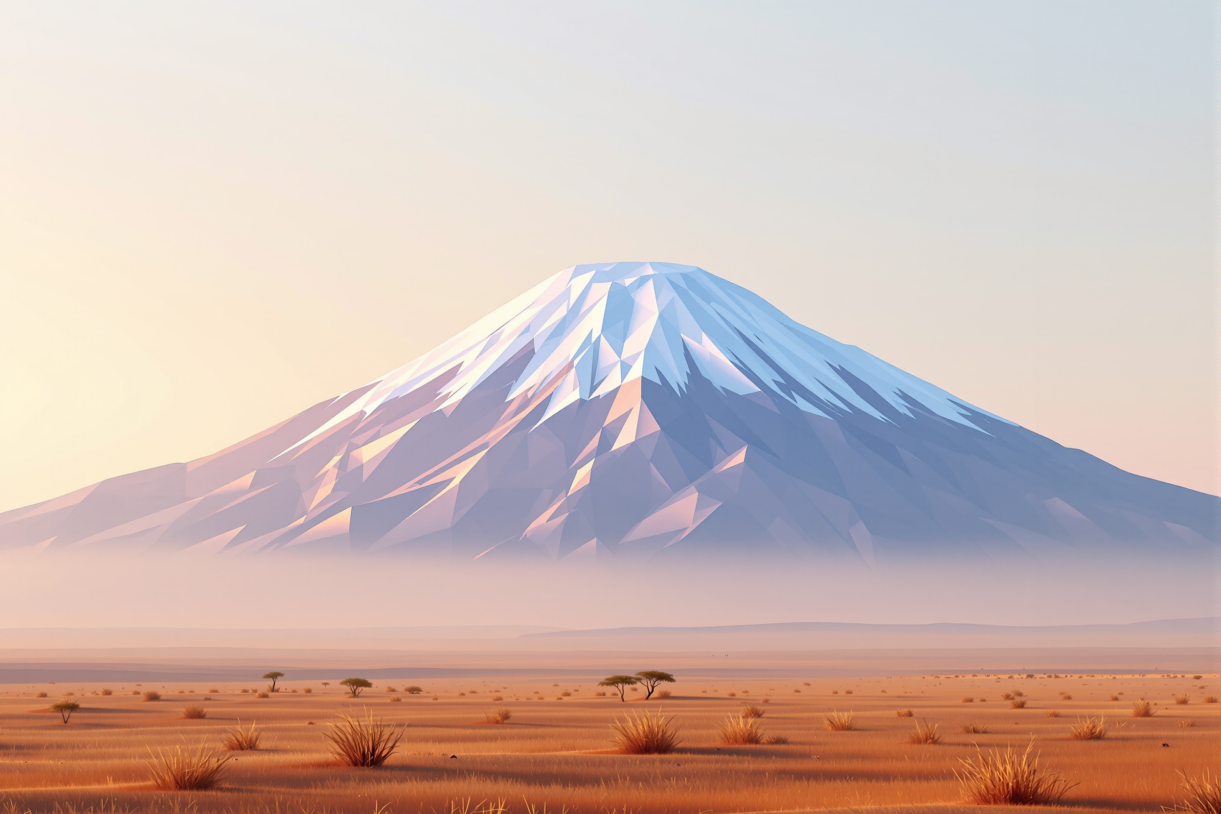Kilimanjaro Suspendido en Tonos Tierra