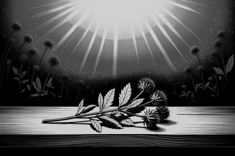 Constelación de Pimpinela en blanco y negro