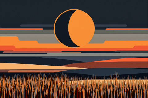 Eclipse Cobrizo sobre Trigal Bauhaus