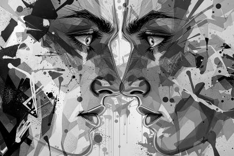Jano: El Umbral del Tiempo en blanco y negro