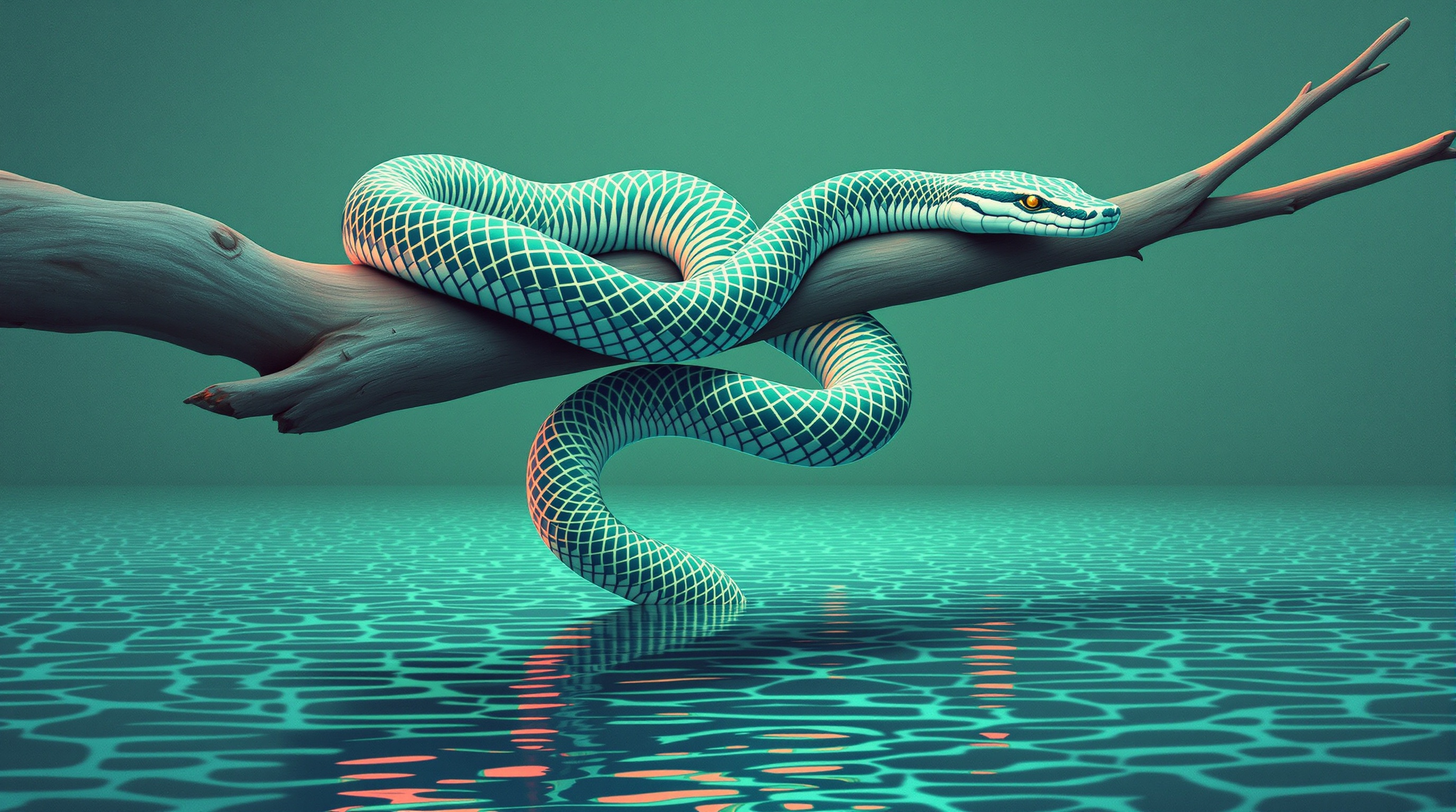 Serpiente Óptica en Bruma Neón