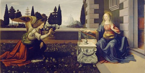 La Anunciación, Leonardo da Vinci