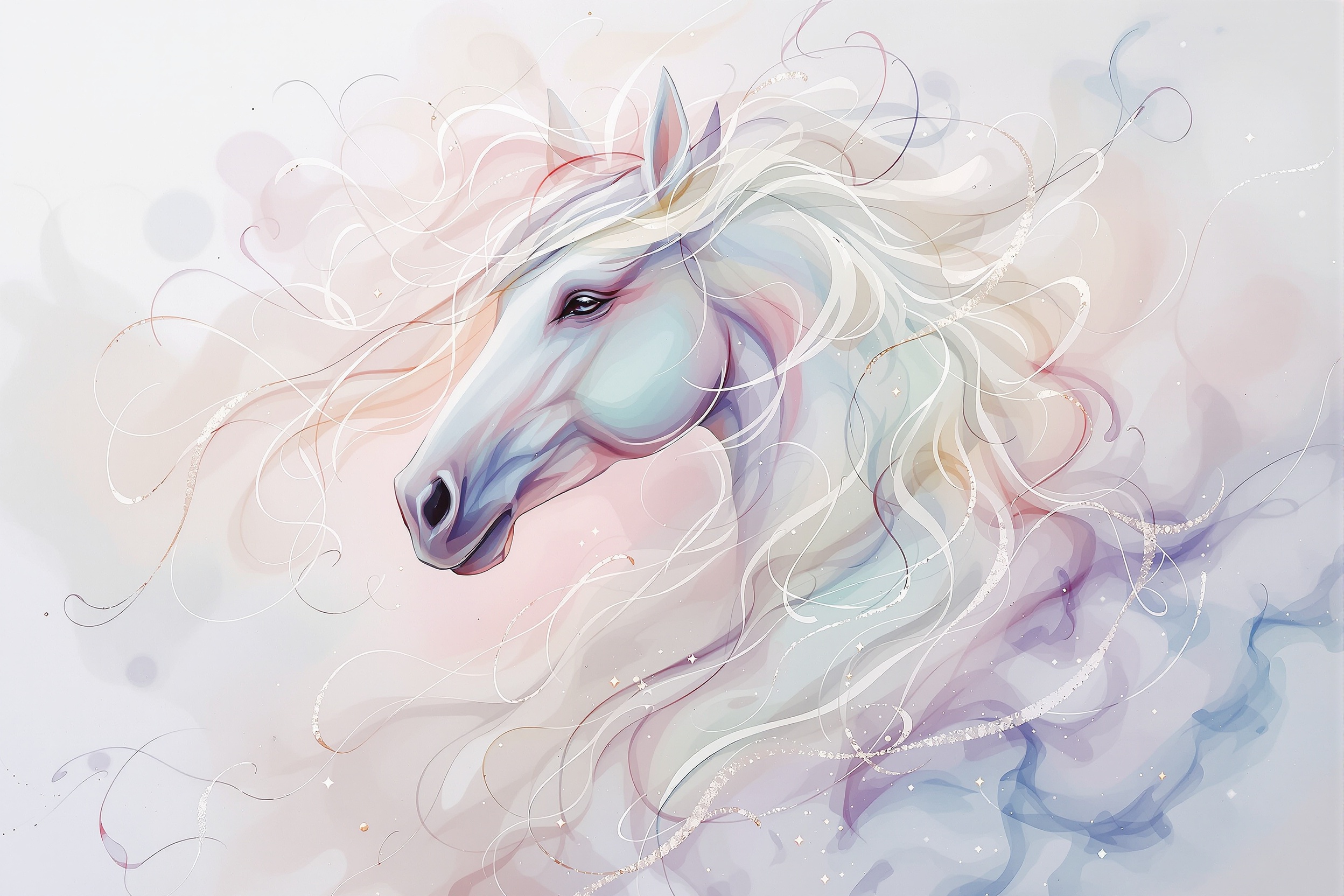 Caballo de Bruma Pastel