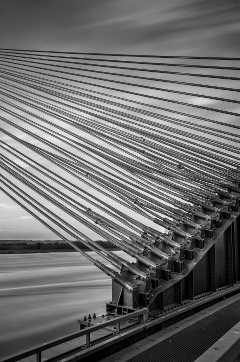 Abanico de Cables en blanco y negro