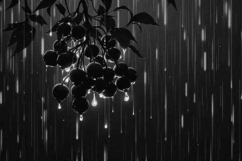 Saúco Nocturno en blanco y negro