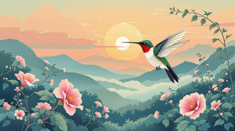Colibrí del Alba en Trompeta