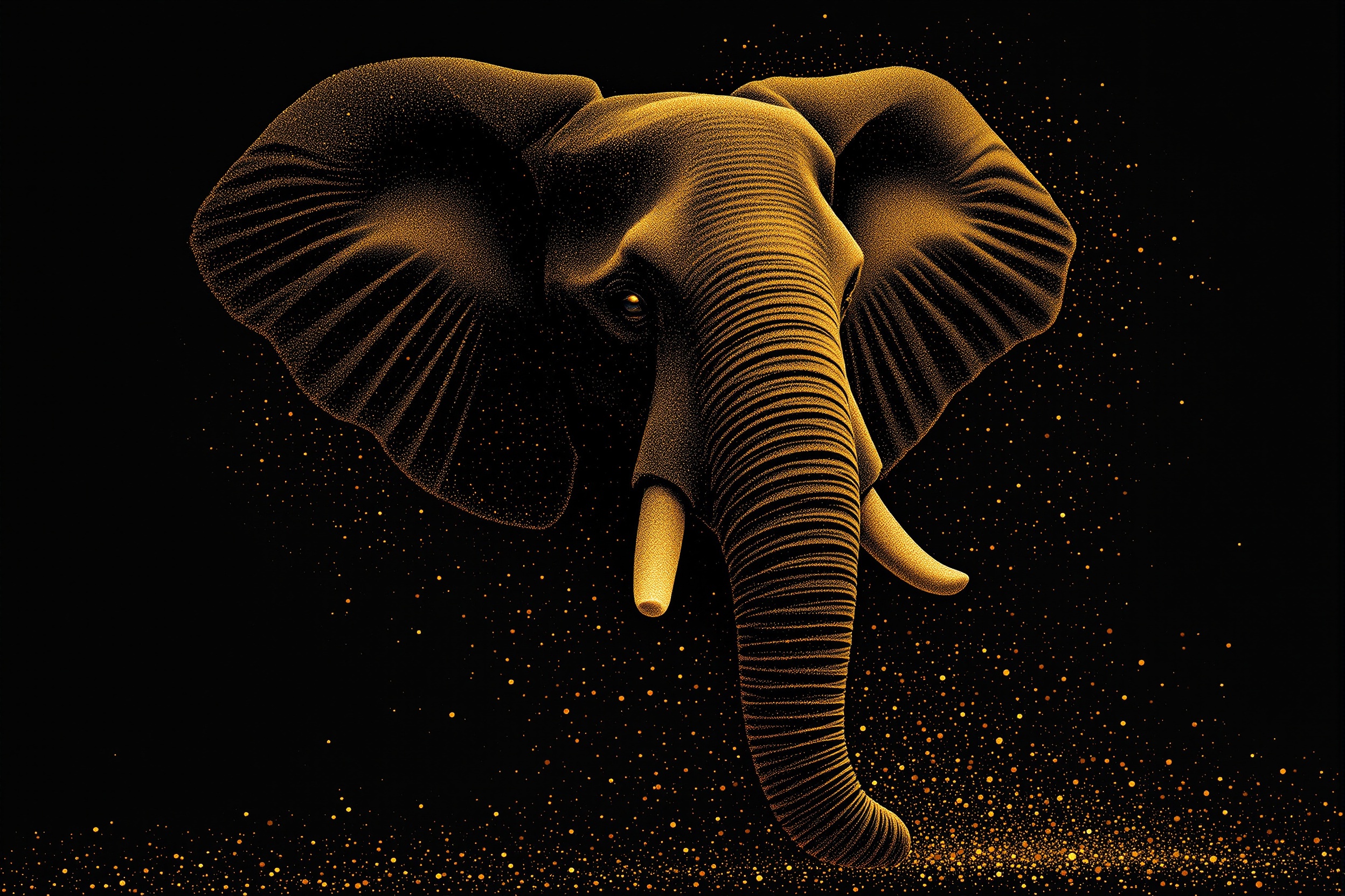 Elefante de Polvo Dorado