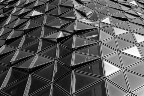 Celosía Geométrica en blanco y negro