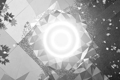 Eclipse en el Charco en blanco y negro