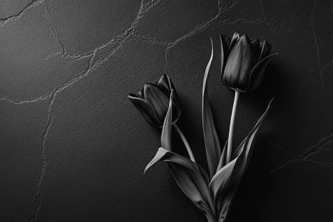 Reina de la Noche en blanco y negro