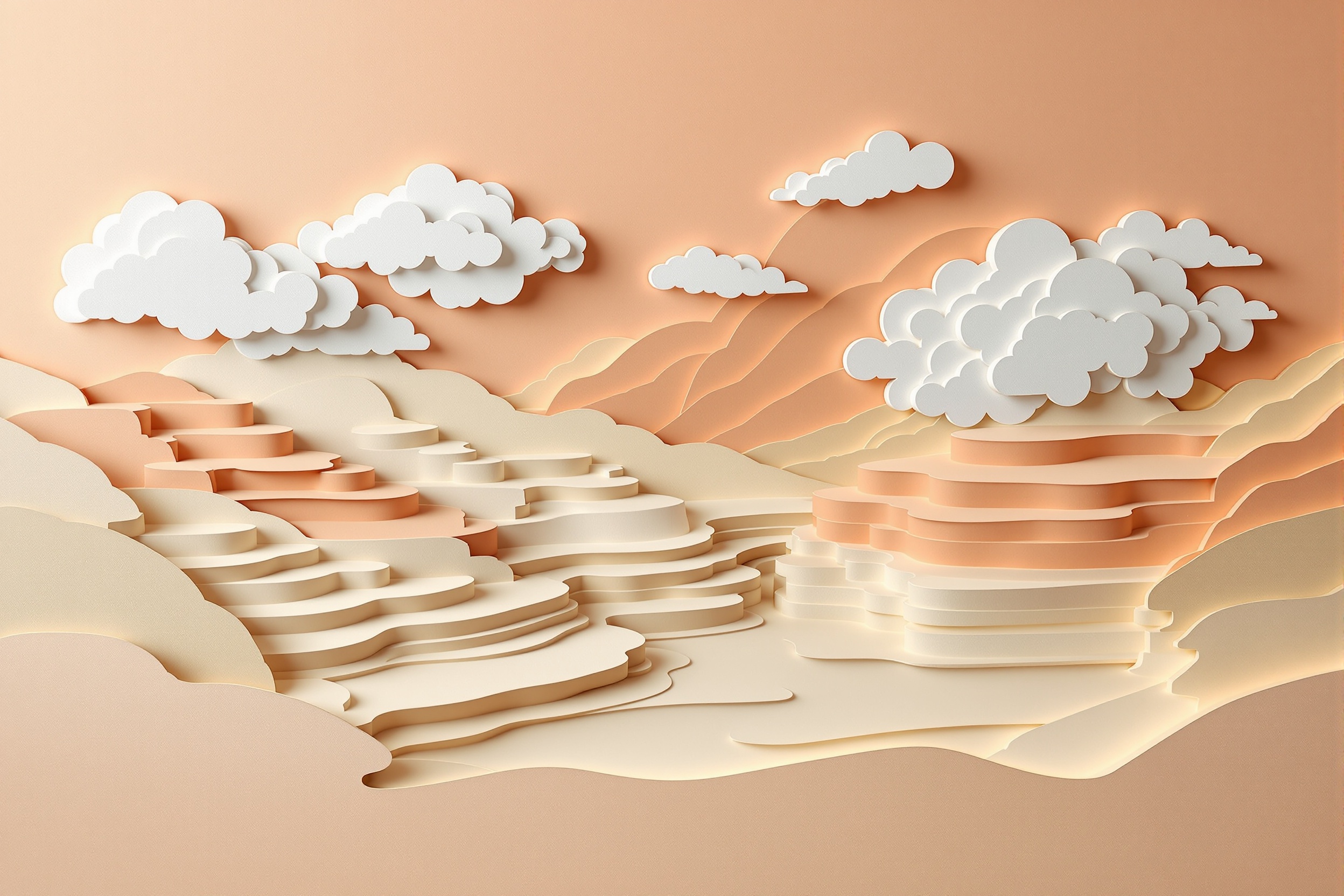 Amanecer en Terrazas de Banaue · Kirigami