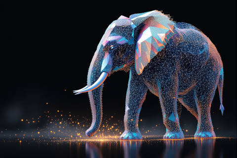 Elefante Iridiscente: Geometría Generativa
