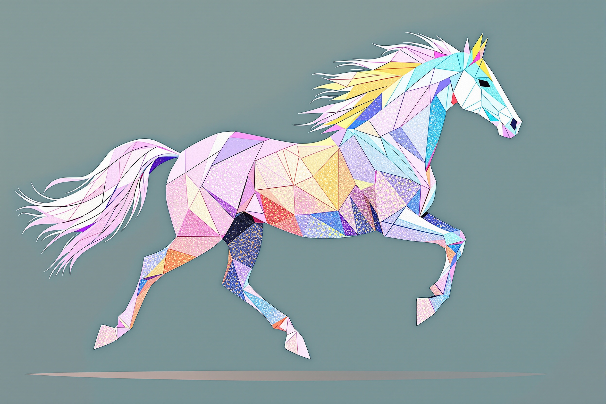Caballo Bauhaus Iridiscente