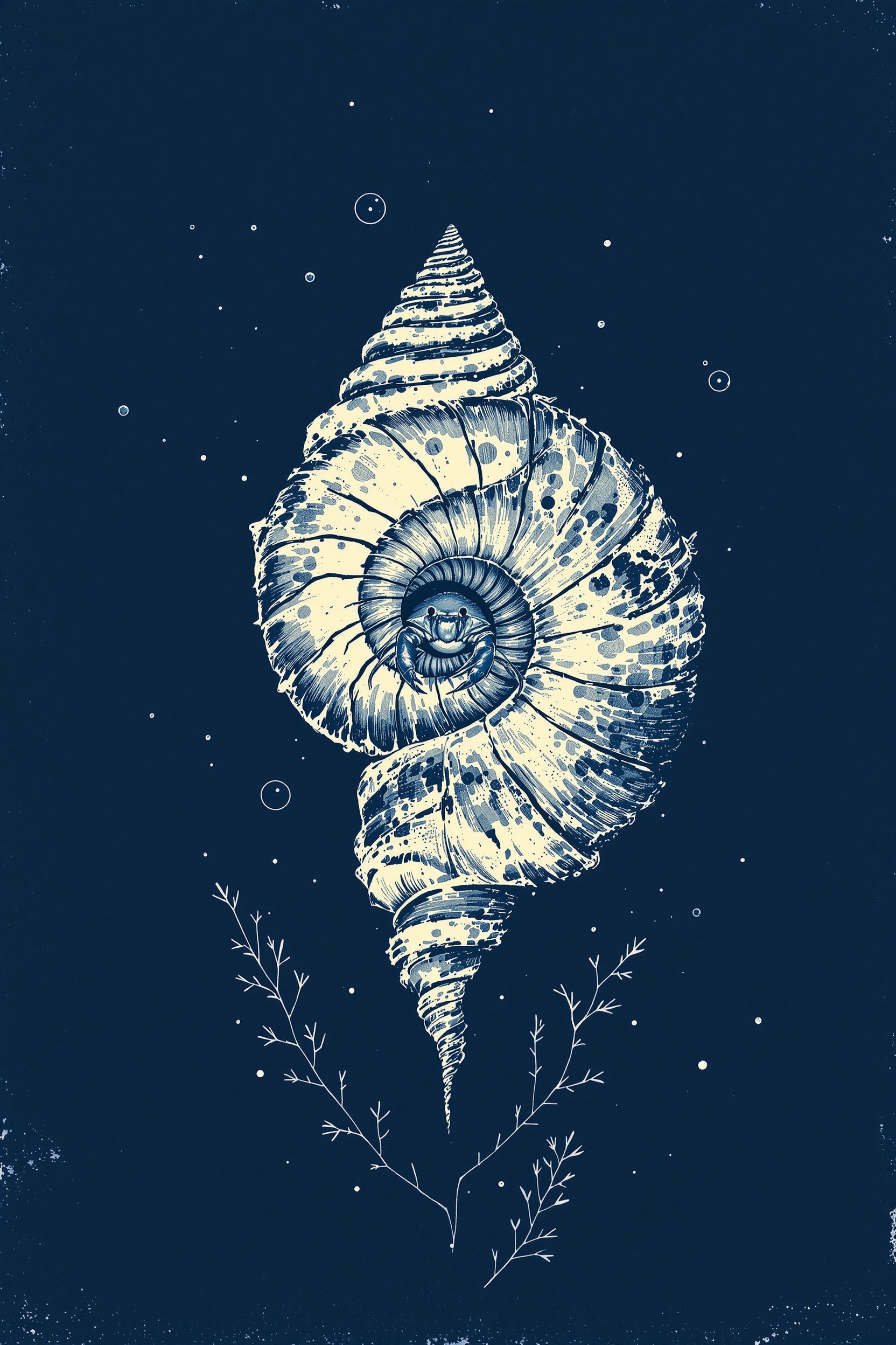 Ermitaño del Caracol Azul