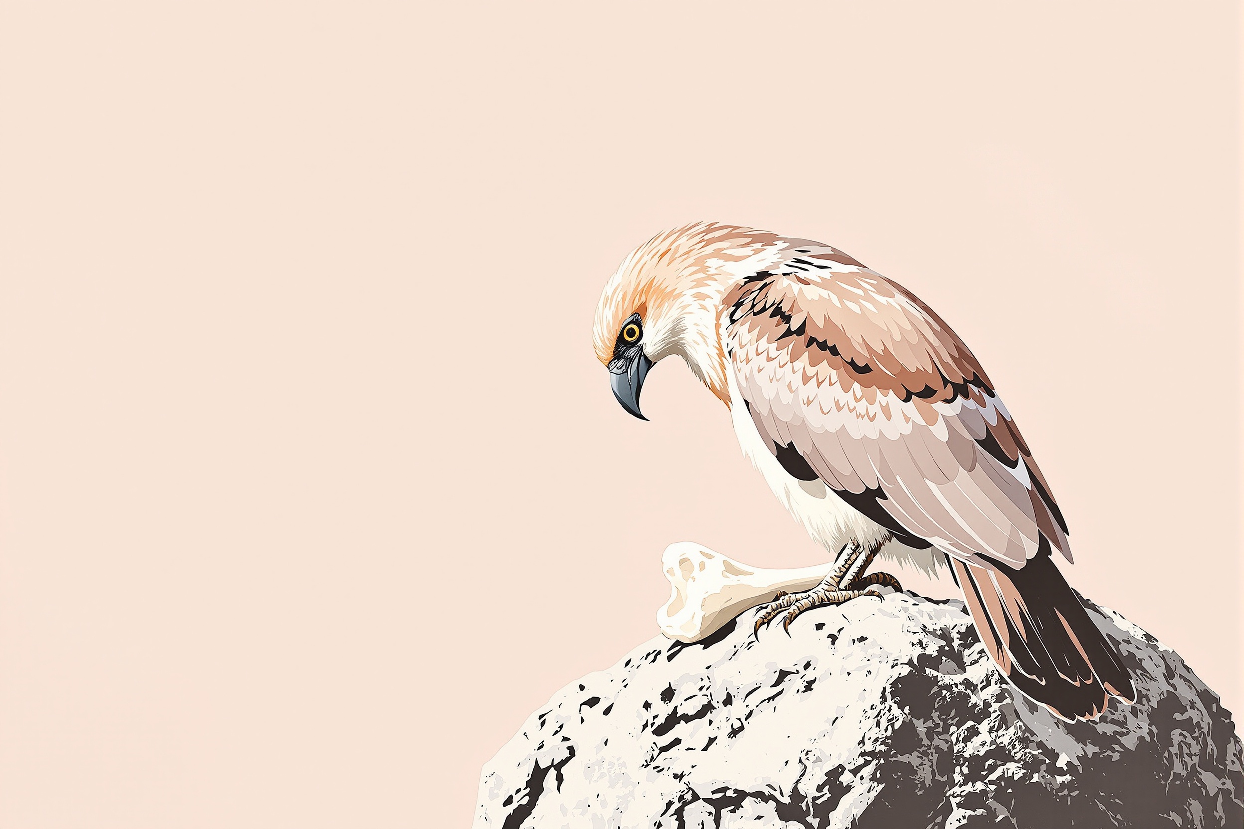 Caracara del Alba — Serigrafía en Blush