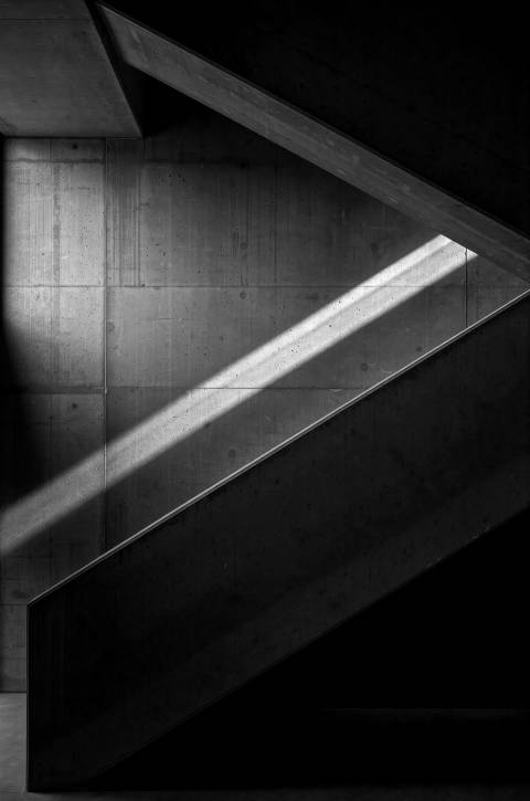 Línea de Sol en blanco y negro