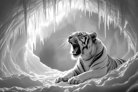 Aliento de Bengala en blanco y negro