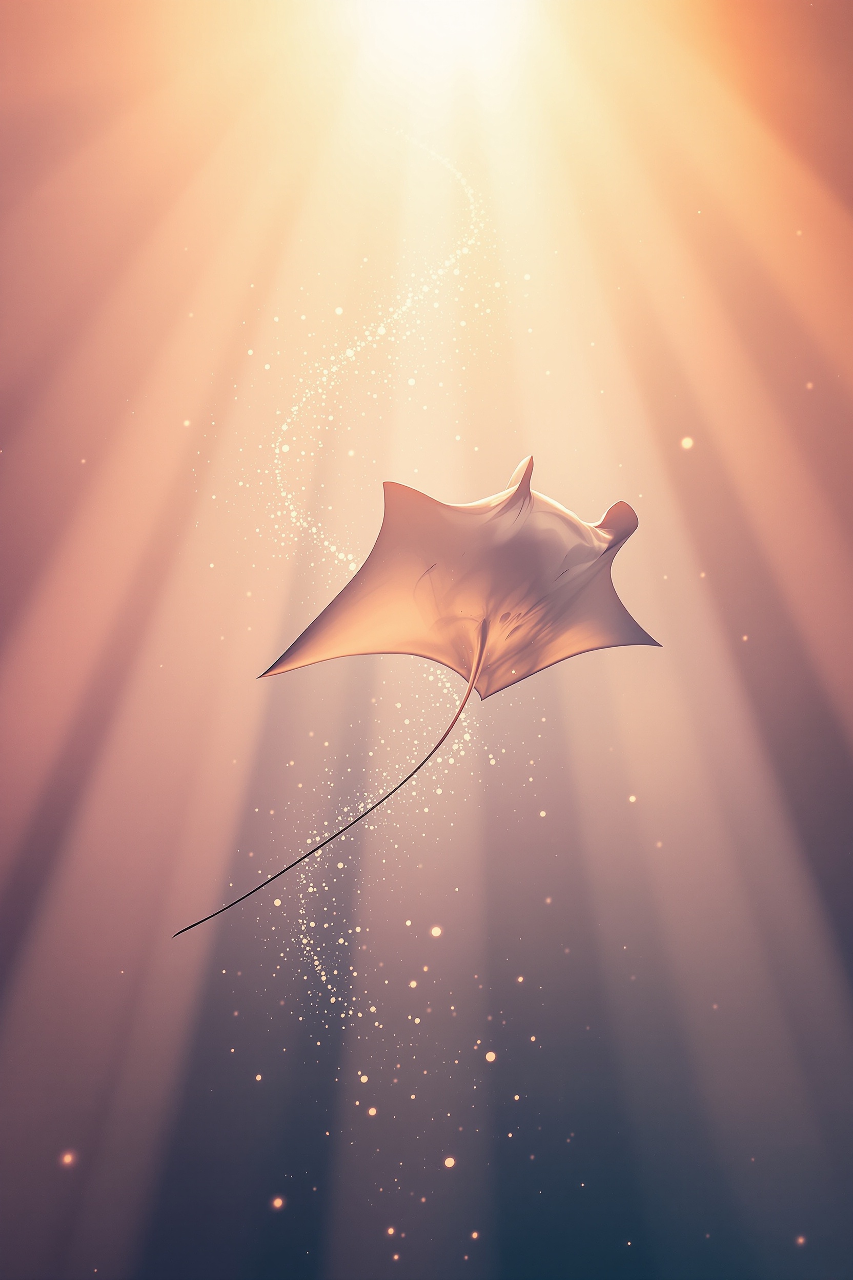 Manta Solar al Atardecer