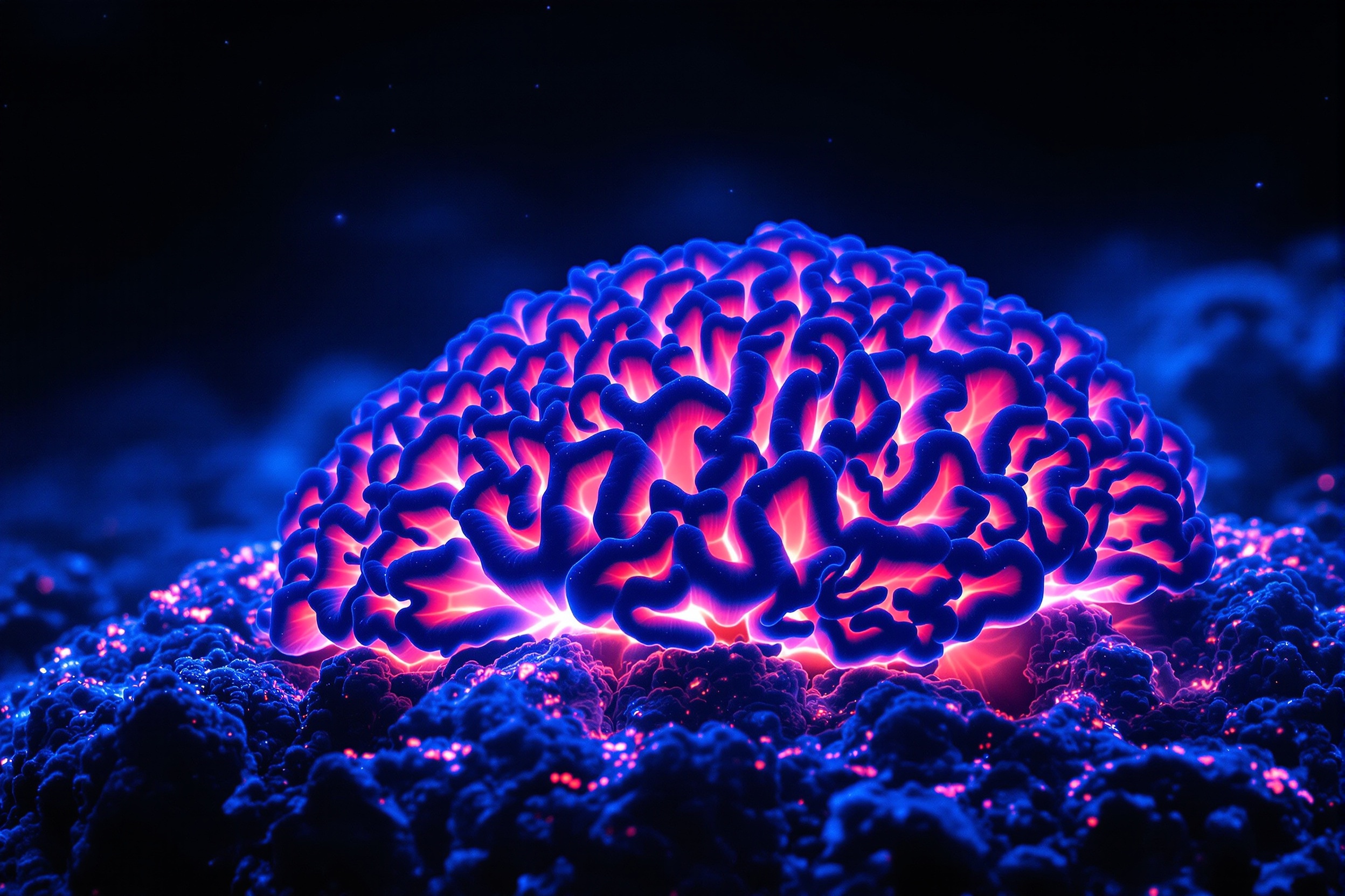 Cerebro de Coral Luminiscente