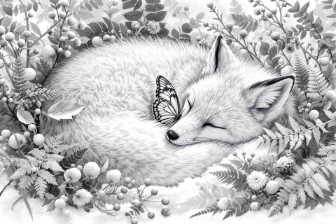 Sueño Boreal: Zorro y Mariposa Apollo