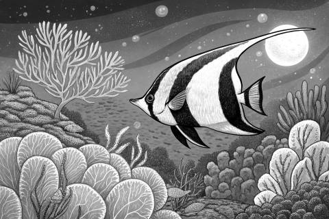 Ídolo Moro en Coral Continuo en blanco y negro