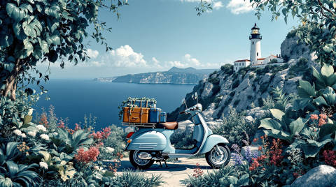 Odisea Azul: Vespa Botánica del Faro