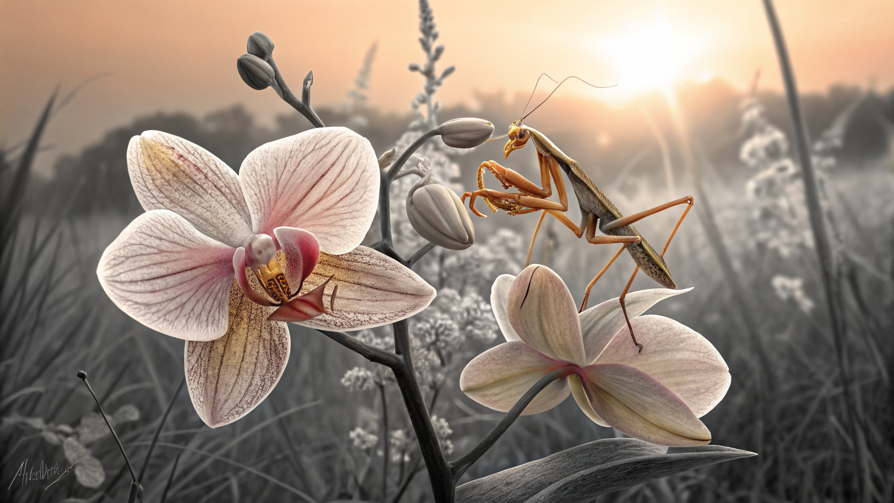 Silencio de Orquídea Mantis