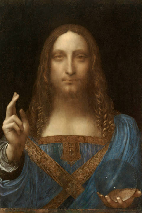 Salvator Mundi, Jesús redentor, atribuido a Leonardo da Vinci