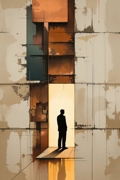Silueta Suprematista del Muro Urbano