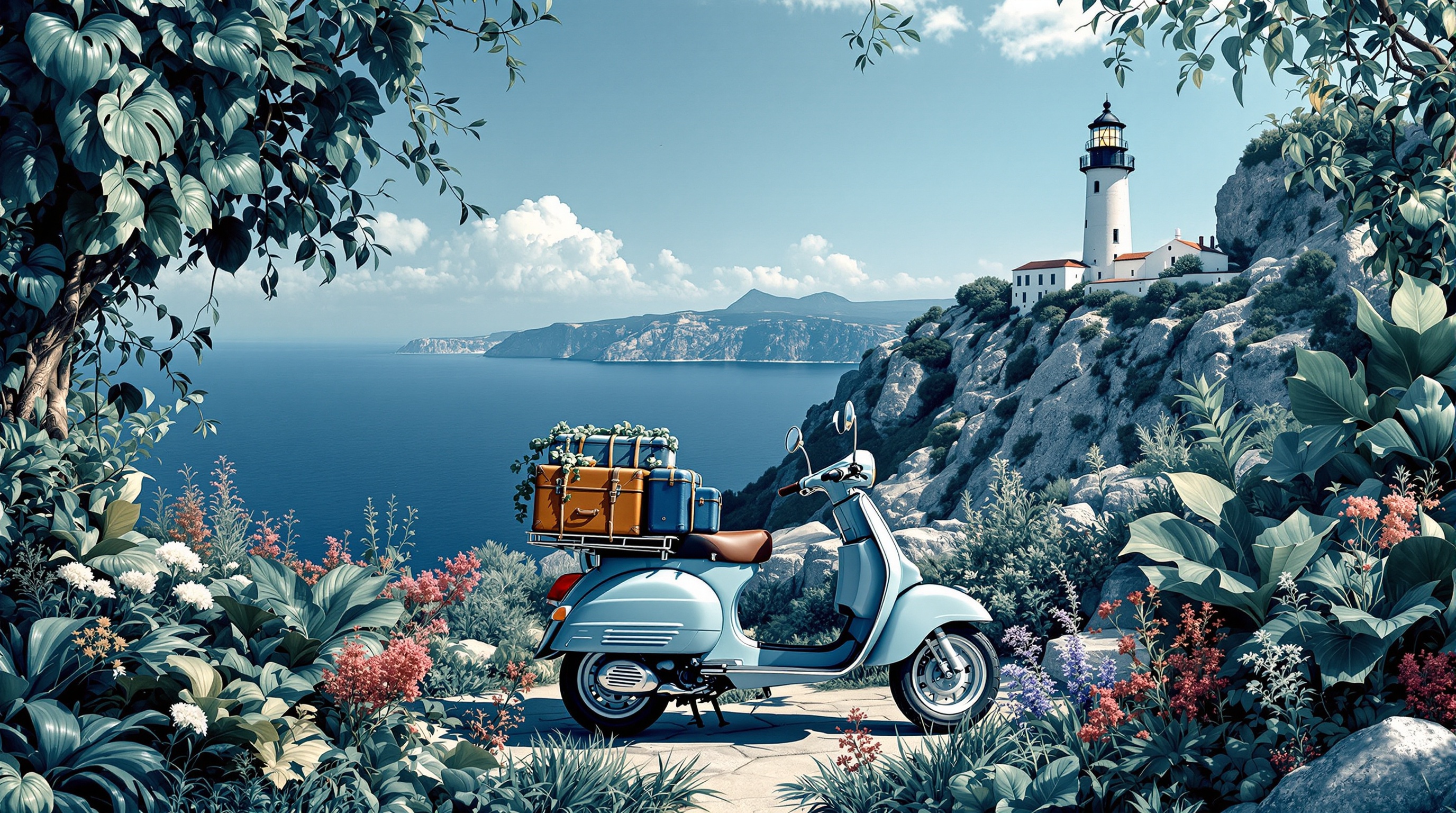 Odisea Azul: Vespa Botánica del Faro