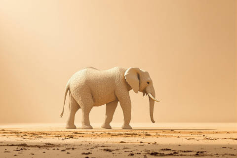 Elefante de Bruma y Terracota