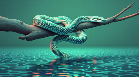 Serpiente Óptica en Bruma Neón