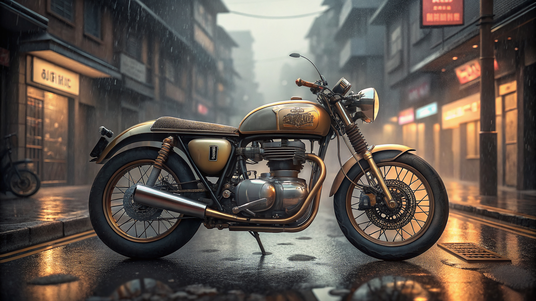 Bonneville en Lluvia Dorada de Tokio