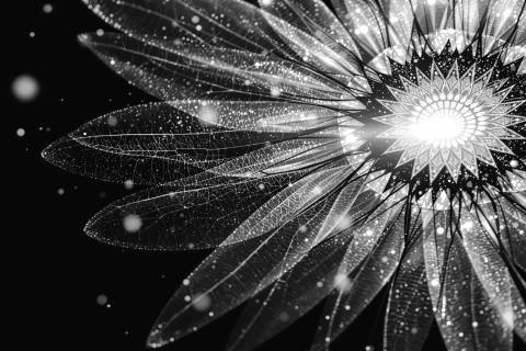 Alas de Alba · Mandala de Libélula en blanco y negro