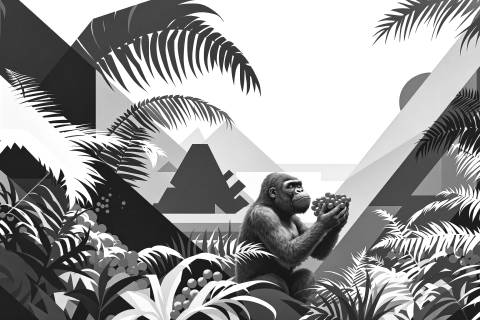 Euforia de Helechos · Constructivismo Botánico en blanco y negro