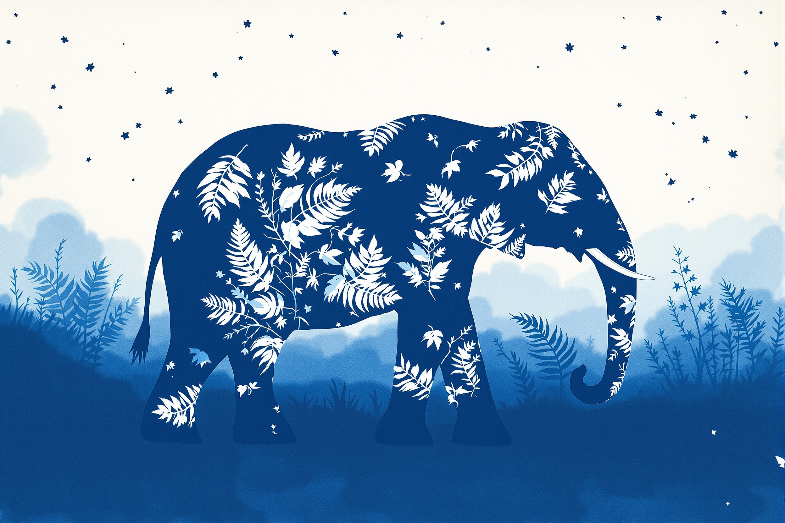 Elefante Botánico Azul