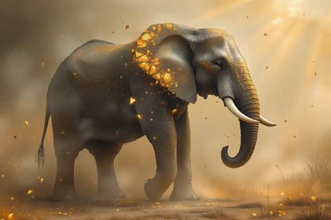 Elefante de Bruma Dorada