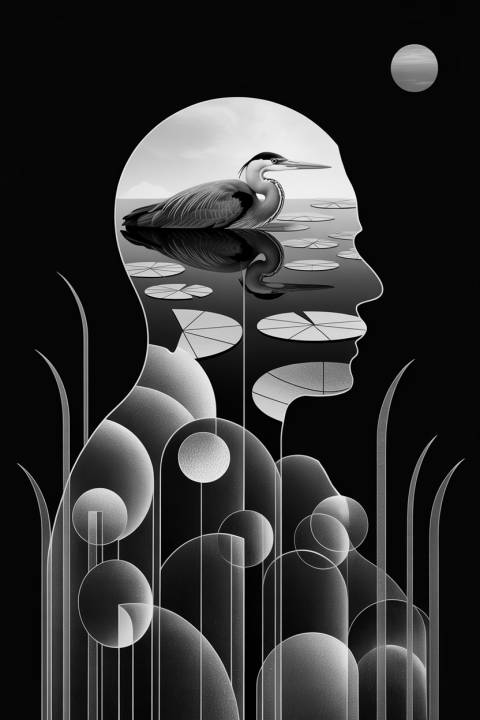 El Sueño del Río en blanco y negro