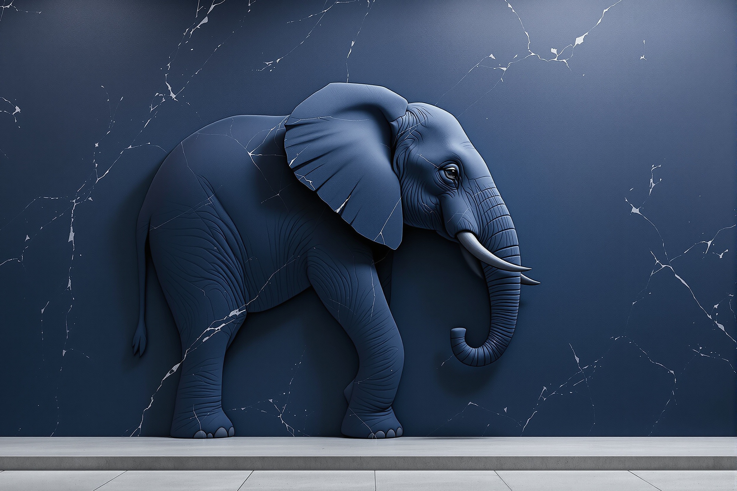 Elefante de Yeso Índigo