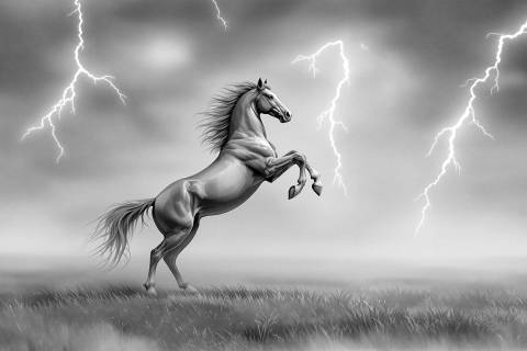 Tempestad de Ámbar en blanco y negro