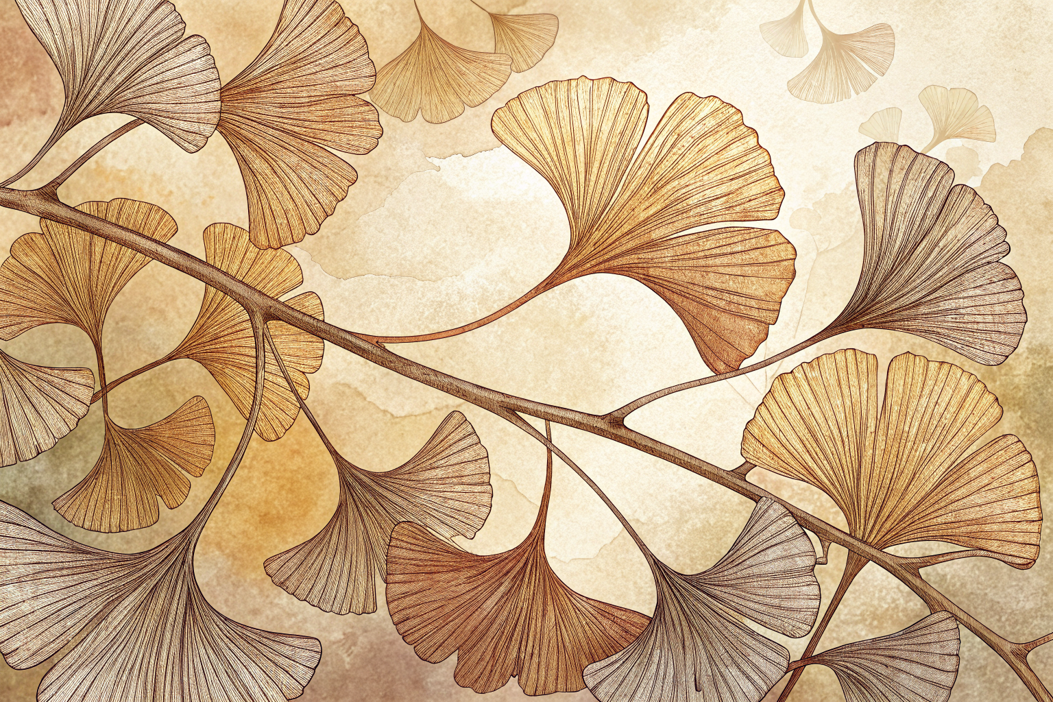 Ginkgo Sepia: Memoria de Otoño
