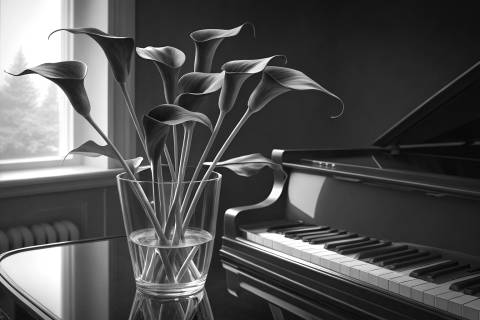 Memoria en Ébano en blanco y negro