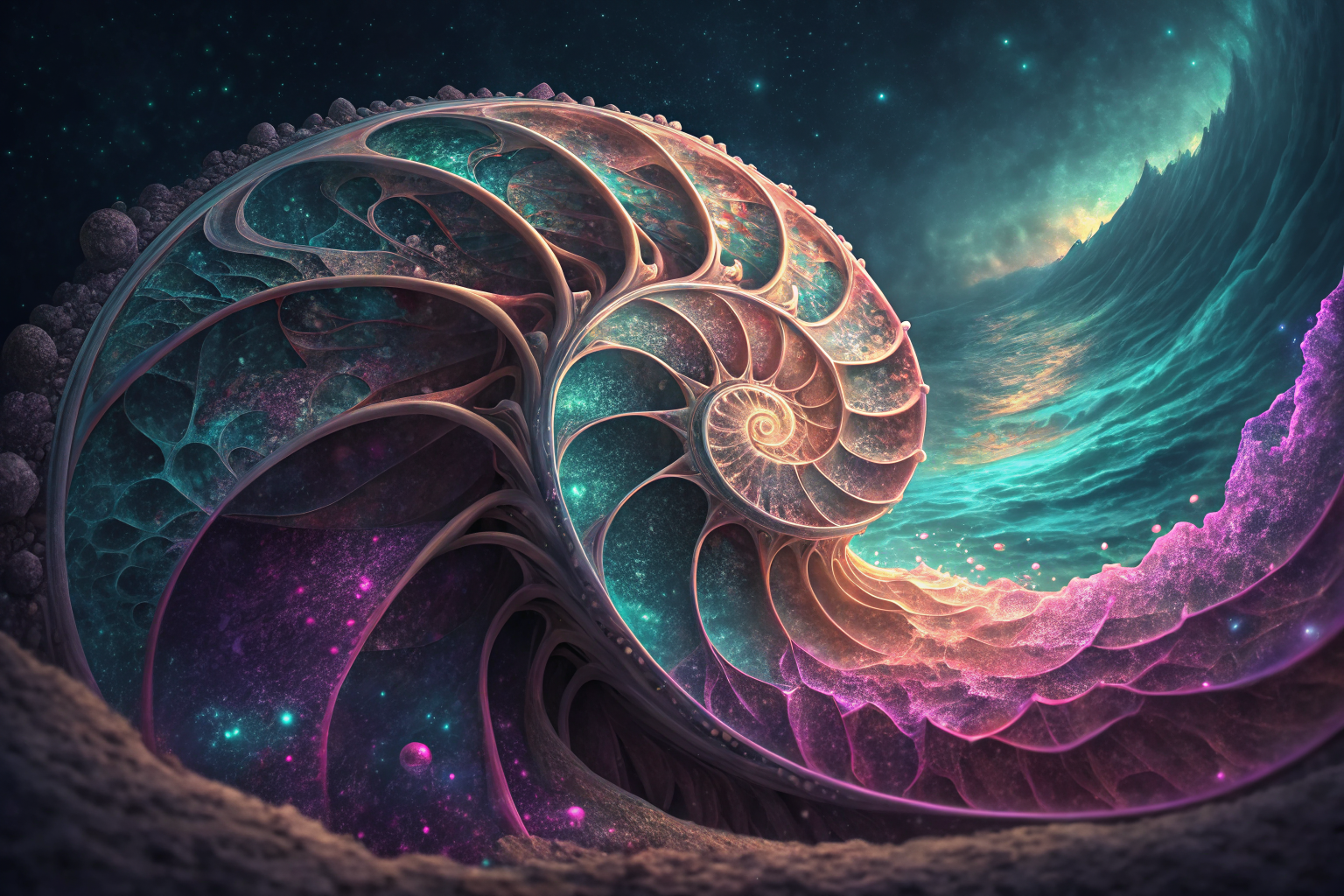 Espiral de Neón Fractal