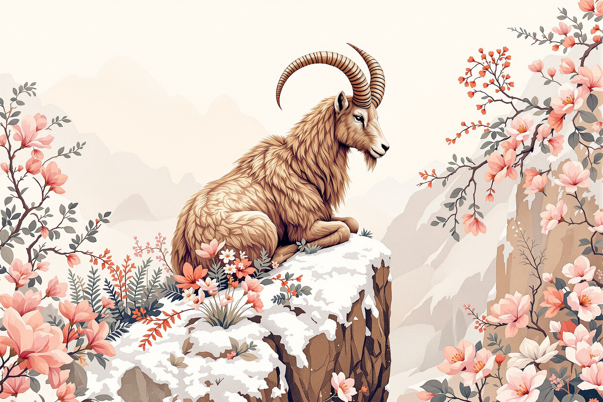 Markhor en Floración Glacial