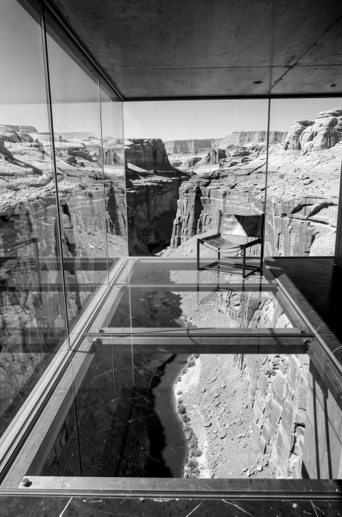 Sobre el Cañón en blanco y negro